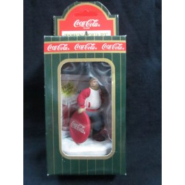 Town Square Coca-Cola Town Square Snow Day Fun Christmas Village Figure Holiday