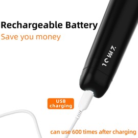 Electric Eraser for Artists, 140 Eraser Refills, Rechargeable Electric Eraser for Drawing (Black)