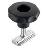 Screw fitting with star handle, freely movable, easy to use,