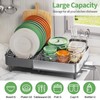 Expandable Dish Drying Rack,Foldable 304 Stainless Steel Dish Rack with
