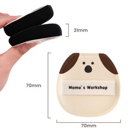 MoMo's Workshop 2pcs Powder Puff, Makeup Sponge for Liquid Foundation, Ultra Soft Face Powder Puff, Hypoallergenic, Easy to Clean, Vegan Cruelty-Free, for Cushion/Cream, Concealer, Blush,Contour