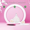 3 Pcs Body Powder Puff and Powder Container Dish Powder