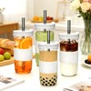 Mapoxy 6 Pack 24oz Mason Jar Cups with Lids and