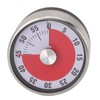 Mechanical Countdown Timer 60 Minute Magnetic Stainless Steel Visual Kitchen