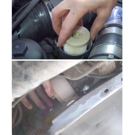 iFJF FD4616 Fuel Filter Lower Lifter Pump Filter and Upper Fuel Bowl Filter Replacement for F250 F350 F450 F550 6.0L V8 Super Duty 2003-2007 Excursion 2003-2005 Replaces 3C3Z9N184CB(Set of 3)