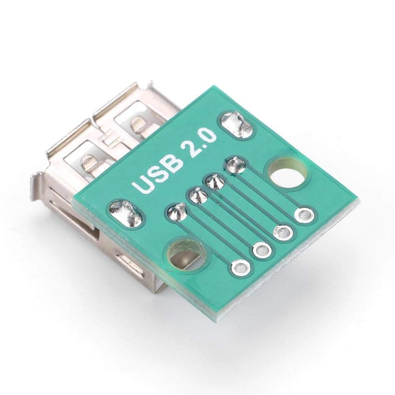 Female USB Breakout Board USB to DIP 2.54 mm Pitch