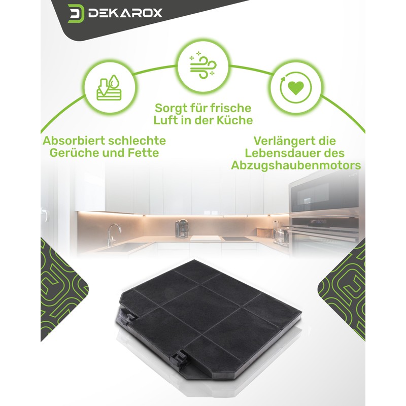 DEKAROX Activated Carbon Filter 266 x 21 x 235 mm