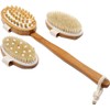 Cepillo de Bambú con Mango Desmontable para Exfoliación Corporal y