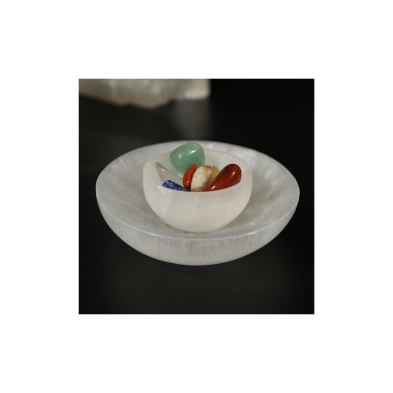 Heimtex Heimtex Selenite Crystal Bowl - Round Selenite Crystal Cleansing