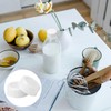 Flyanzebi Narrow Milk Bottle Caps, 10Pcs White, Leak Proof Design,