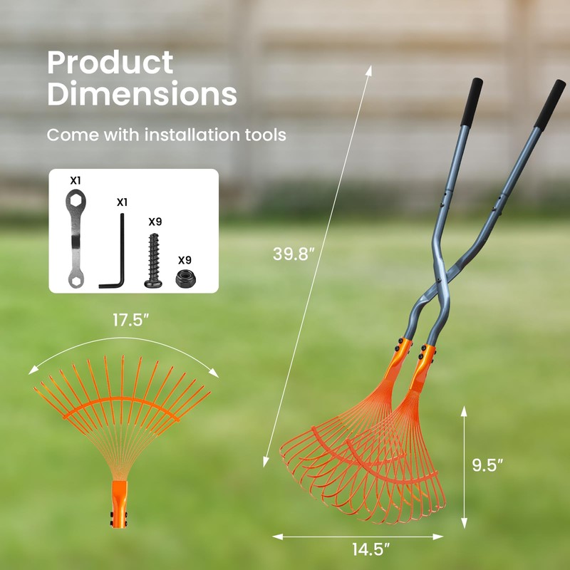 Pathneer Leaf Grabbers for Yard Work, Leaf Picker Upper Grabber