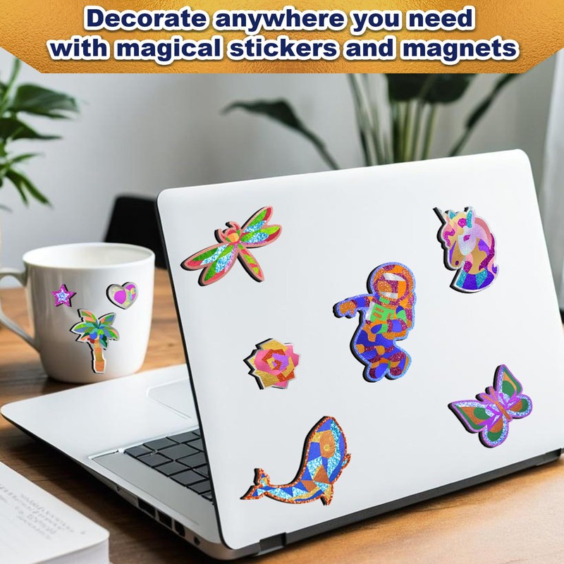FLUXOJOY Foil Art Craft Kits for Kids, Mess -Free Fun