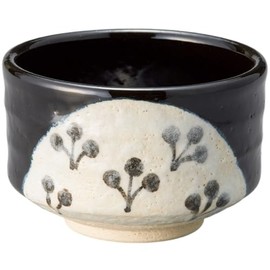 Ale-net Matcha Bowl, 4.5 x 3.1 inches (11.5 x 7.8 cm), Black Oribe Rice Bowl, Matcha Bowl, Ceremony, Mino Ware, Made in Japan