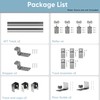 JUBEST 8FT Box Rail Exterior Barn Door Hardware Kit, Heavy