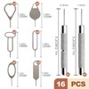QivaZira 16 Pack SIM Card Eject Tool Kit Phone Tray