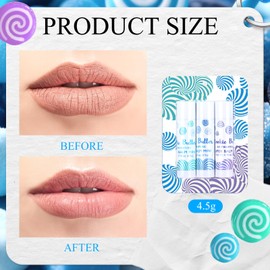 Leelosp 18 Pcs Candy Shapes Lip Balm Lipstick Set Lip Care Sugar Moisturizing Balms Natural Organic Balms for Lips for Christmas Gifts Stocking Stuffers Advent Calendar