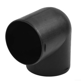 VOANZO 1pc Car Duct Elbow 75mm Diesel Air Heater Duct Connector Car Air Heater Duct Exhaust L-Shaped Black Elbow Bend (Black)