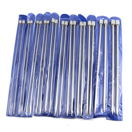 RLECS 22pcs/11Pairs Stainless Steel Knitting Needles Set 11 Size 2-8mm Single Pointed Needles for Weaving Sweaters,Scarves DIY Craft Knitting Tools 36cm/14 inch