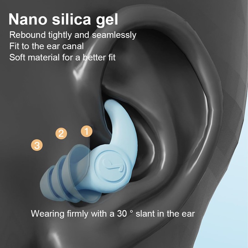 EBHO 2 Pairs of Ear Plugs Swimming Ear Plugs Swimming