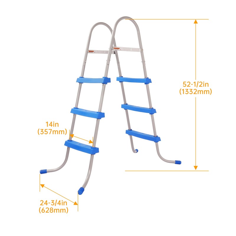Steel 36 Inch Swimming Pool Ladder Heavy Duty Above Ground