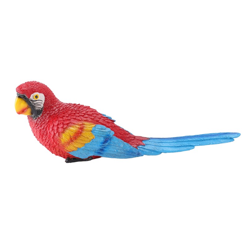Parrot Figurine Simulation Vivid Innovative Wall Mounted Hand Painted Resin