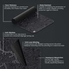 Black Topograph Canyon Deskpad | Water-Resistant | 5mm Thick |