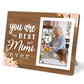 Best Mimi Ever Picutre Frame, Grandma Gifts from Grandkids, Grandmother Photo Frame Gift for Grandma,Birthday Christmas Mothers Day Gifts, You Are The Best Mimi Ever, 4x6Inch Photo (Brown-Mimi)