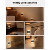wowatt 6 Packs Rechargeable Motion Sensor Stair Light Black (Magnetic