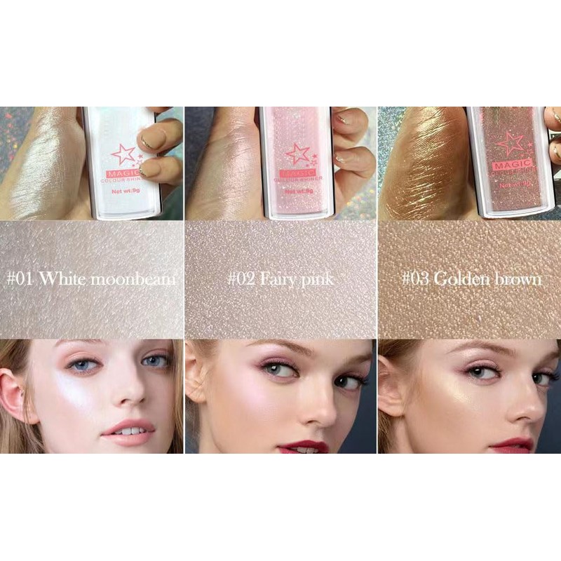 Glitter Powder Highlighter Makeup, Body Brightens the Natural Three-Dimensional Face