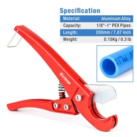 IWISS iCrimp PEX Pipe Cutters for Cutting 1/8"-1" PEX Tubings, NOT for PVC Pipes