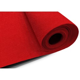 EOVEA | Acrylic Felt Fabric by The Yard | 72" Inch Wide -1.6mm Thick Felt Fabric | Non-Stiff Soft Felt Sheets | Felt Material for DIY,Craft, Sewing,Patchwork, Cushion, Padding(Red, Half Yard)