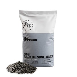 Wildlife Black Oil Sunflower Seeds for Birds and Wildlife, Non-GMO & USA Grown on Small Farms (25 lbs)