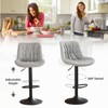 Restworld Modern Adjustable Bar Stools Set of 2,Swivel Backs with