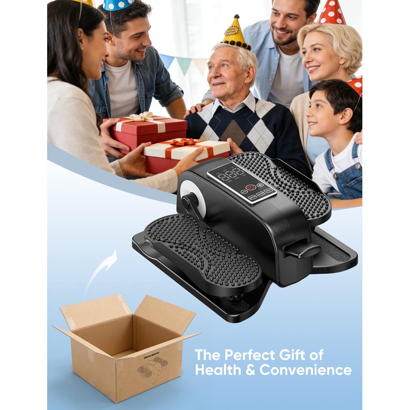 Under Desk Elliptical Machine for Senior, Quiet Motorized Leg Exerciser