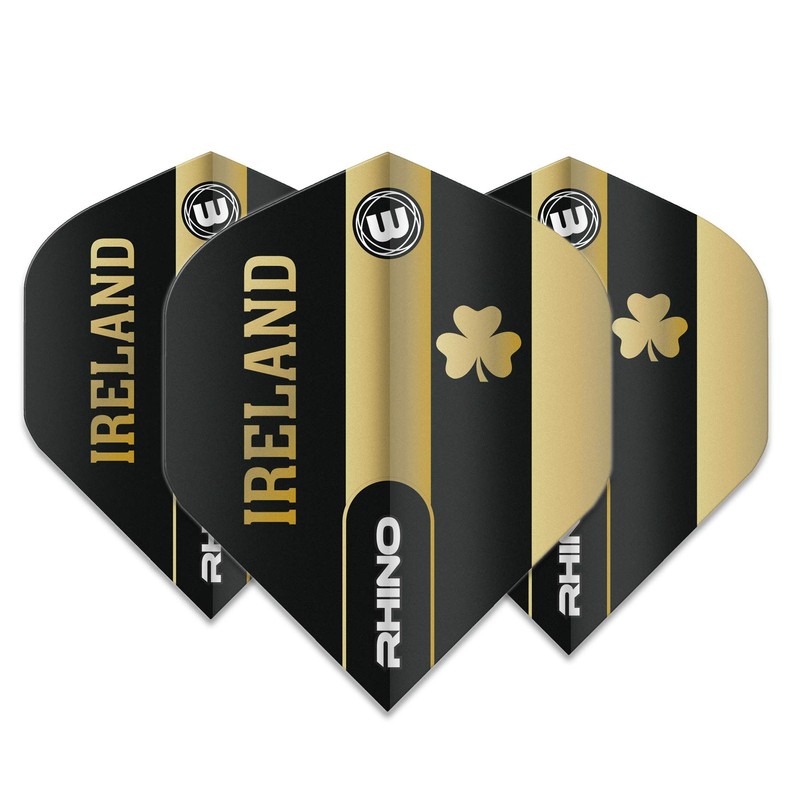 WINMAU Rhino Ireland Black and Gold Flights - 1 Set