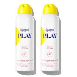 Supergoop! PLAY Antioxidant Body Mist Vitamin C -SPF 50 PA++++ Broad Spectrum Sunscreen - Body Spray - Great for Active Days