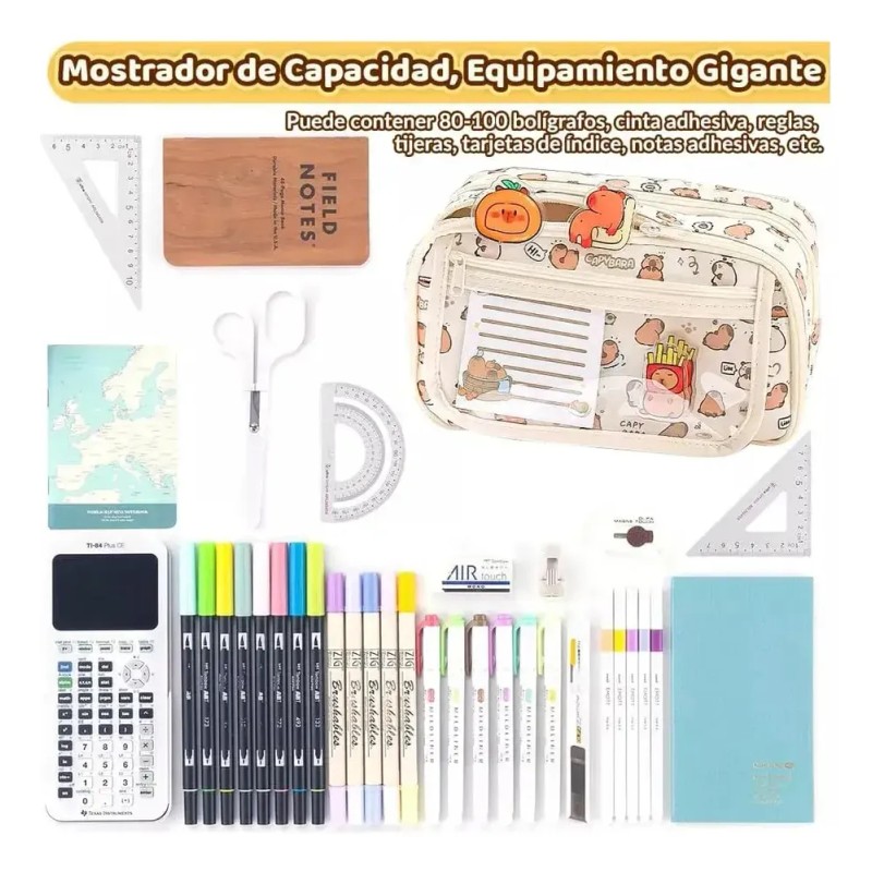 Yx Estuche Para Lápices Capibara, Tamaño Grande, Para B