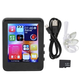 MP3 Player 2.4 Inch Full Touch Screen HD Noise Reduction 4GB Support FM Radio Recording Bluetooth 5.0 Music Player for Daily 4GB 64GB