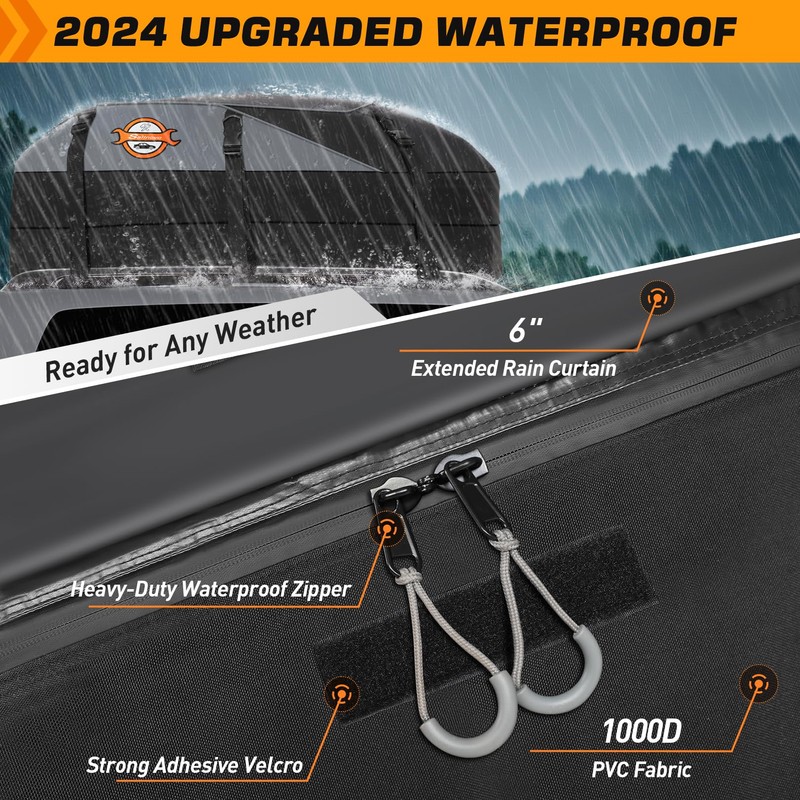 Sailnovo Rooftop Cargo Carrier, 20 Cubic Feet Waterproof Vehicle Soft-Shell