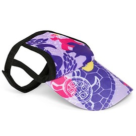 PlayaPup Dog Sun Visor, Purple Haze Tuga, Large
