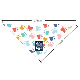 Mama’s Boy Dog Bandana, Dog Mom's Boy Gift Dog Bandana, Pet Scarf Accessories, Printed Dog Bandanas Gift for Dog Lover Birthday or Christmas, for Small Medium Large Dogs(N10)