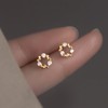 Silver 925 Silver Earrings, Gold, 18K Coating, Hypoallergenic, Circle, Wreath,