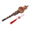 Handmade C Key Hulusi Gourd Black Bamboo Flute with Alloy,
