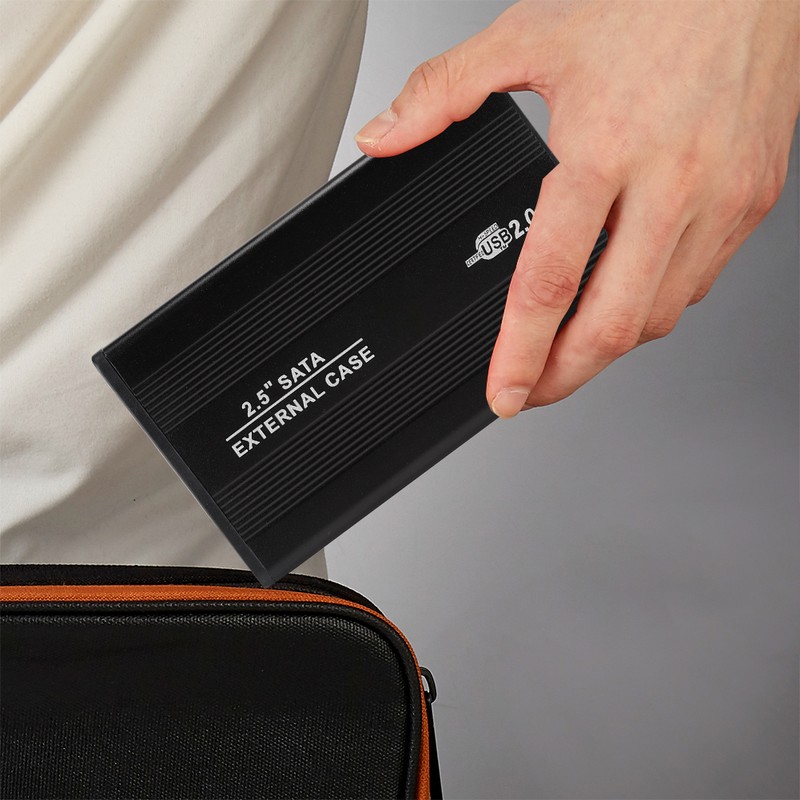 2.5in Hard Disk Box Aluminum Alloy External Case USB 2.0