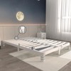 ITIMIDI 6 Inch White Full Size Bed Frame, Platform Bed