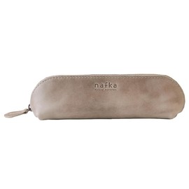Nafka NFK-72204 Pencil Case, Mostro, Leather, Simple, Large Capacity, Plain, Made in Japan, gray, Minimalist