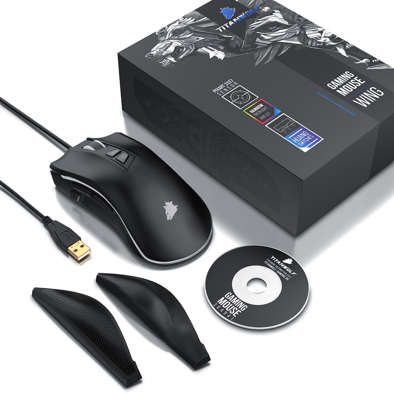 CSL - Kabelgebundene Gaming-Maus mit Optischem Sensor mit 200 bis
