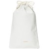 Tsuge #78305 Boxwood Leather Pipe Pouch, White