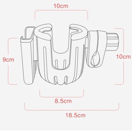 ieron Pram Drink Holder, Universal Stroller and Phone Holder, Stroller, Buggy, Bicycle, Baby Bottle Organiser, Gifts for New Parents
