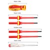 Geevorks 13-Piece Insulated Screwdriver Set Including Voltage Tester, TPR Handle,